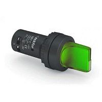 Переключатель Tekfor SB7-CK2361-220V 2 положения с подсветкой NO зеленый