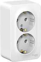 Розетка с заземлением накладная Systeme Electric Blanca 2-м. белый