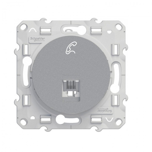 Розетка телефонная без рамки Schneider Electric Odace 1-м. RJ11 алюминий, Schneider Electric, купить, цена, доставка, безопасность фото 2 Розетка телефонная без рамки Schneider Electric Odace 1-м. RJ11 алюминий Schneider Electric — купить по цене от 440 ₽ | ПрофБезопасность фото 2