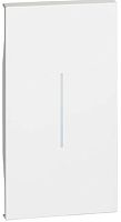 Лицевая панель Legrand BTicino Living Now для 1-кл. 2 мод. выключателя белый