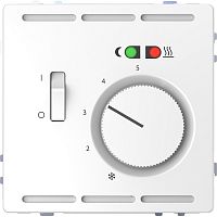 Терморегулятор механический с датчиком без рамки Schneider Electric D-Life 0С +50С белый лотос