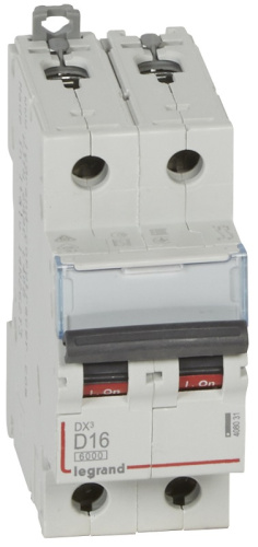 Выключатель автоматический Legrand DX3-E 6000 2п 16А D 10кА