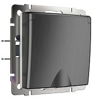 Розетка с заземлением без рамки Werkel 1-м. крышка шторки IP44 графит рифленый Werkel — купить по цене от 858 ₽ | ПрофБезопасность