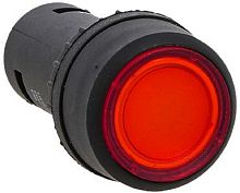 Кнопка без фиксации с подсветкой EKF PROxima SW2C-10D 1НО 22мм 24В IP54 красный