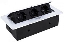 Розетка встраеваемая полуавтоматическая Livolo RocketSocket 3-м. 265х118х68мм белый