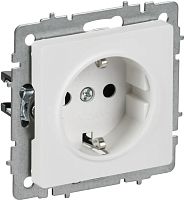 Розетка с заземлением без рамки IEK Brite РС11-1-0-БрАБ 1-м. Арктический белый IEK — купить по цене от 195 ₽ | ПрофБезопасность