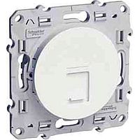 Розетка компьютерная без рамки Schneider Electric Odace 1-м. RJ45 6e белый