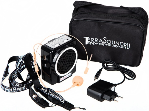 Усилитель голоса поясной TerraSound M-180 черный фото 4