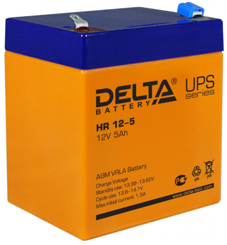 Аккумулятор Delta HR 12-5, Delta Battery, купить, цена, доставка, безопасность Аккумулятор Delta HR 12-5 Delta Battery — купить по цене от 2 545 ₽ | ПрофБезопасность