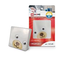 Светильник ночник "Медведь" InHome NL04-BW 220В с фото реле In Home — купить по цене от 205 ₽ | ПрофБезопасность