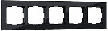 Рамка универсальная Werkel Favorit 5-м. стекло черный картинка
