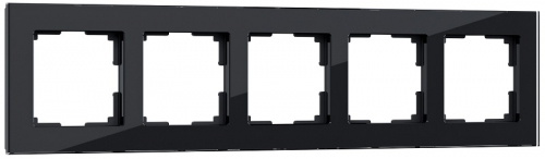 Рамка универсальная Werkel Favorit 5-м. стекло черный картинка