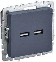 Розетка USB тип A+A без рамки IEK Brite РЮ10-1-БрМ 2-м. 3100мА маренго
