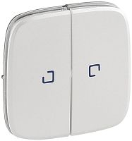 Лицевая панель Legrand Valena Allure для 2-кл. выключателя с подсветкой жемчуг