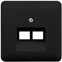 Лицевая панель Jung CD500 для 2-м. розетки RJ11/RJ45 черный Jung — купить по цене от 2&nbsp;449 ₽ | ПрофБезопасность