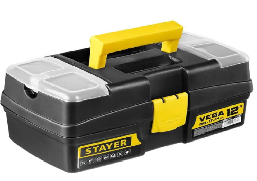 Ящик для инструмента Stayer VEGA-12 пластиковый, Stayer, купить, цена, доставка, безопасность Ящик для инструмента Stayer VEGA-12 пластиковый Stayer — купить по цене от 420 ₽ | ПрофБезопасность
