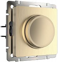 Светорегулятор поворотно-нажимной без рамки Werkel 5-600Вт шампань рифленый картинка