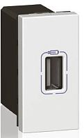 Розетка 1хUSB тип A Legrand Mosaic для кабель-канала Metra 1-м. 1 мод. белый