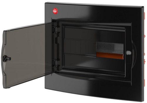 Бокс пластиковый DKC RAM base ЩРВ-П-12 (275х333х72мм) IP41 черный прозрачная дверца