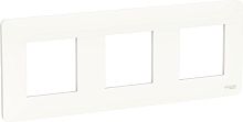 Рамка универсальная Schneider Electric Unica Studio 3-м. белый