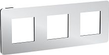 Рамка универсальная Schneider Electric Unica Studio Metal 3-м. хром/антрацит