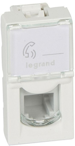Розетка телефонная Legrand Mosaic для кабель-канала Metra RJ11 1-м. 1 мод. белый Legrand — купить по цене от 784 ₽ | ПрофБезопасность