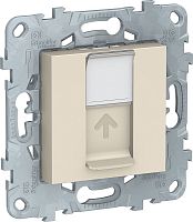 Розетка компьютерная без рамки Schneider Electric Unica New 1-м. RJ45 5e бежевый Schneider Electric — купить по цене от 1&nbsp;205 ₽ | ПрофБезопасность