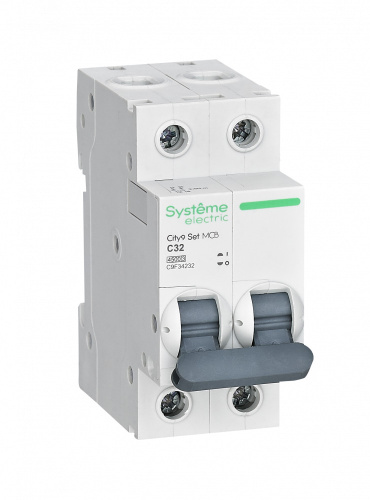 Выключатель автоматический City9 Set 2п 32А C 4.5кА Systeme Electric — купить по цене от 1&nbsp;230 ₽ | ПрофБезопасность