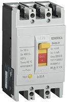 Выключатель автоматический в литом корпусе IEK GENERICA ВА66-31 3п 80А 18кА картинка