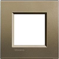 Рамка прямоугольная Legrand BTicino LivingLight 2 мод Коричневый шелк 