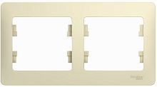 Рамка горизонтальная Systeme Electric Glossa 2-м. бежевый