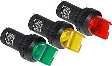 Переключатель Tekfor SB7-CK2565-220V 2 2 положения c подсветкой NO+NC желтый