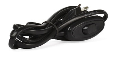 Шнур с электрической вилкой и переключателем для бра Smartbuy (ШВВП 2х0.75) 1.7м черный картинка