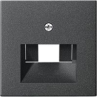 Лицевая панель Gira System55 для розетки информационной RJ11/RJ45 антрацит Gira — купить по цене от 870 ₽ | ПрофБезопасность