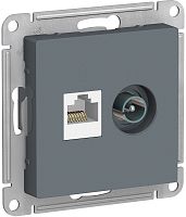 Розетка RJ45+TV Оконечная без рамки Systeme Electric AtlasDesign 2-м. грифель