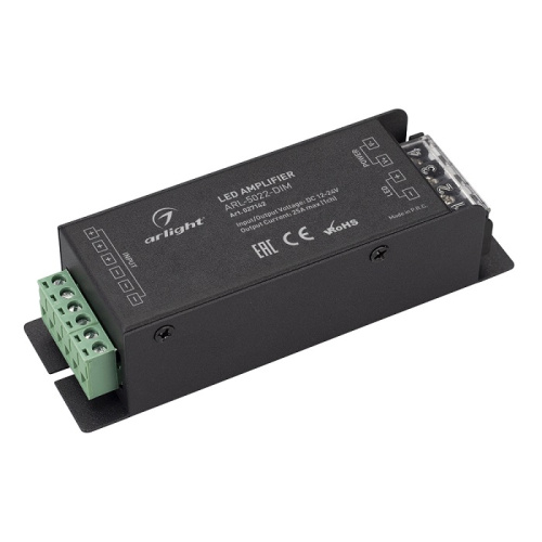 Повторитель усилитель сигнала Arlight ARL-5022-DIM 12В/24В 25А 300/600Вт IP20 Алюминий  Arlight — купить по цене от 2&nbsp;265 ₽ | ПрофБезопасность
