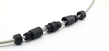 Соединительный модуль RJ45, cat.6, герметичный (IP68), цанг зажимы, экранированный, черный Netko