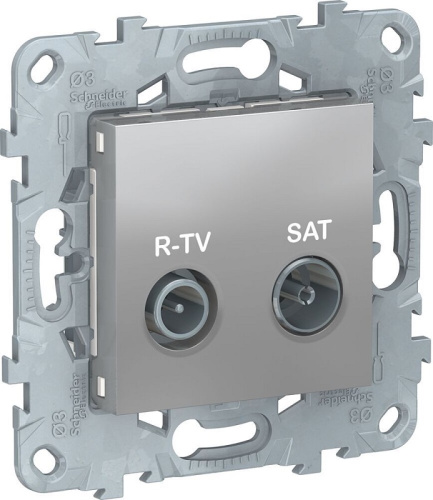 Розетка TV+R+SAT Оконечная без рамки Schneider Electric Unica New 1-м. алюминий Schneider Electric — купить по цене от 3&nbsp;410 ₽ | ПрофБезопасность