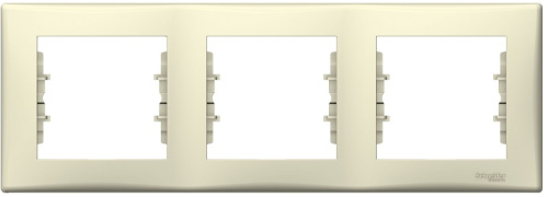 Рамка горизонтальная Schneider Electric Sedna 3-м. бежевый Schneider Electric — купить по цене от 345 ₽ | ПрофБезопасность