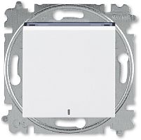 Выключатель с подсветкой без рамки ABB EPJ Levit 1-кл. белый/дымчатый черный