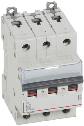 Выключатель автоматический Legrand DX3-E 10000 3п 6А B 16кА