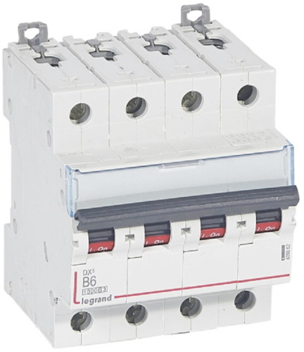 Выключатель автоматический Legrand DX3-E 10000 4п 6А B 16кА