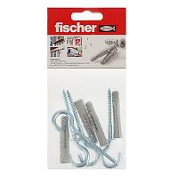 Дюбель Fischer UX 8Х50 R с кромкой + шуруп-полукольцо (4 шт)-пакет