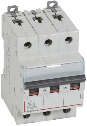 Выключатель автоматический Legrand DX3-E 6000 3п 63А B 10кА