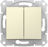 Выключатель без рамки Schneider Electric Sedna 2-кл. бежевый Schneider Electric — купить по цене от 445 ₽ | ПрофБезопасность