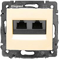 Розетка компьютерная без рамки Legrand Valena 2-м. RJ45+RJ45 5e слоновая кость Legrand — купить по цене от 1&nbsp;590 ₽ | ПрофБезопасность