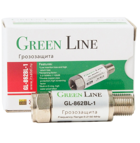 Грозозащита коаксиального кабеля Green Line GL-862BL-1 картинка фото 2