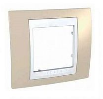 Рамка горизонтальная Schneider Electric Unica Хамелеон 1-м. песчаный/белый Schneider Electric — купить по цене от 363 ₽ | ПрофБезопасность