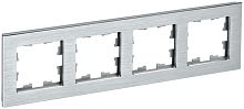 Рамка универсальная IEK Brite РУ-4-1-БрА 4-м. металл алюминий 