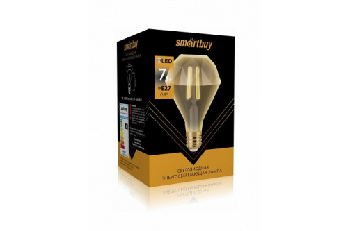 Лампа светодиодная филаментная Ретро Smartbuy ART G95Dimond-7W E27 220В 7Вт 3000К Smartbuy — купить по цене от 545 ₽ | ПрофБезопасность